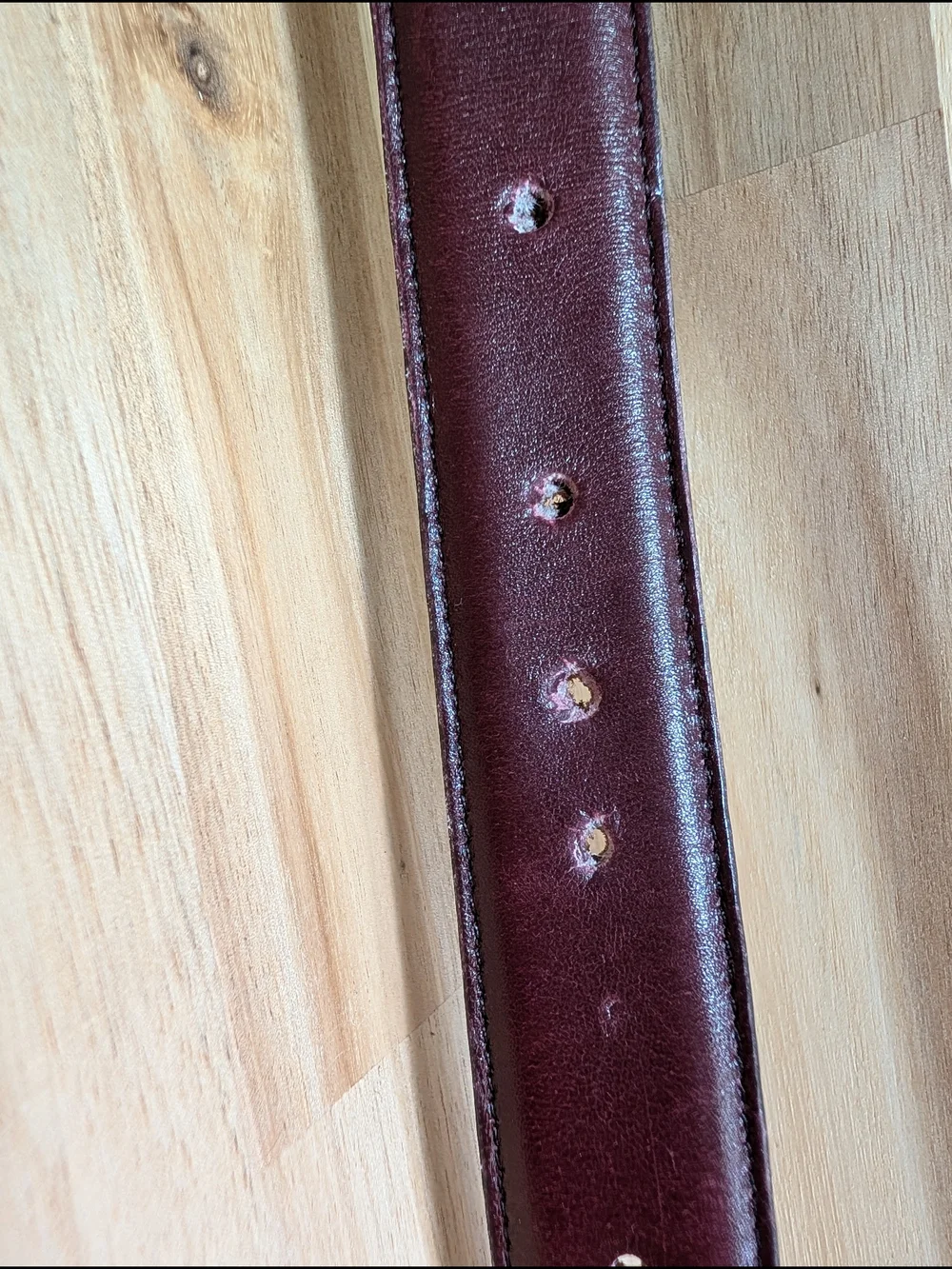 Vintage Coach 3058 Burgundy Leather Belt Solid Brass Buckle USA Size 38